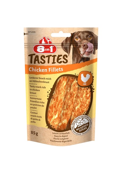 8in1 Tasties Tavuk Fillets Köpek Atıştırmalığı - Tahılsız Lezzetli Tavuk Göğsünden, 85 G