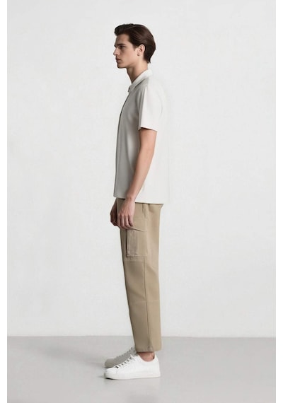 DeFacto Wide Leg Bol Rahat Kesim Kargo Cepli Geniş Paça Gabardin Pantolon E5810AX25SPBG540