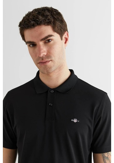 Gant Erkek Siyah Regular Fit Logolu Polo Yaka T-shirt-14834