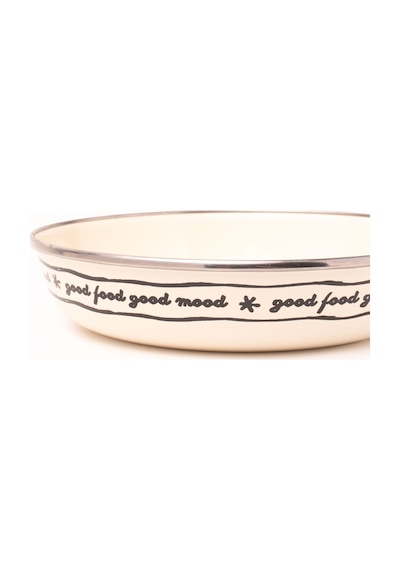 Mood Emaye Bowl Tabağı - Bowl Kase - Salata Kasesi - Sunum Kasesi 21cm Bej