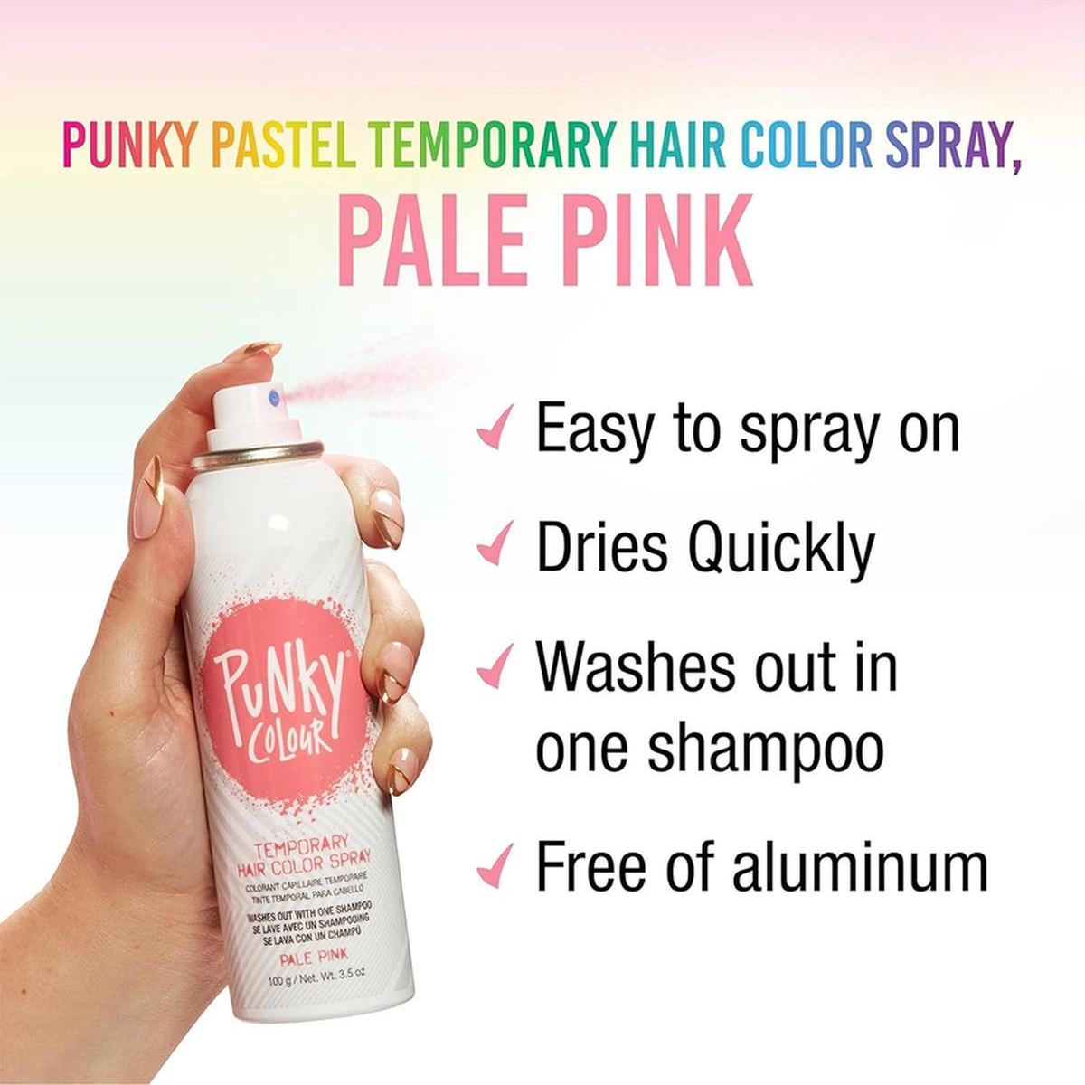Punky Colour Geçici Renklendirici Saç Spreyi Pale Pink 100gr