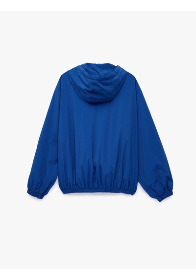Koton Uzun Kollu Cepli Fermuarlı Kapüşonlu Oversize Yağmurluk Saks 6sak00073ew Saks Mavi Koton Uzun Kollu Cepli Fermuarlı Kapüşonlu Oversize Yağmurluk Saks 6sak00073ew Saks Mavi