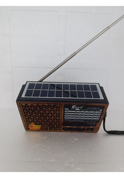 Solar Fm Radyo Bluetooth Hoparlör Mp3 Çalar Usb.tf.aux Çalar El Feneri - Kahverengi- Tek Ebat