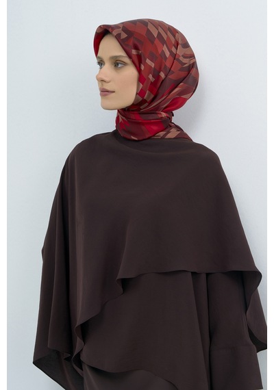 Saf İpek Sura Eşarp-2026 İlkbahar-yaz- 950700d Bordo