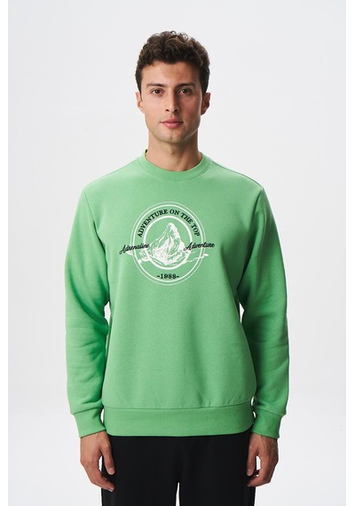 AR-MA Arma Baskılı Yazılı Regular Fit Şardonlu Erkek Bisiklet Yaka Sweatshirt K28124602901 Yeşil AR-MA Arma Baskılı Yazılı Regular Fit Şardonlu Erkek Bisiklet Yaka Sweatshirt K28124602901 Yeşil