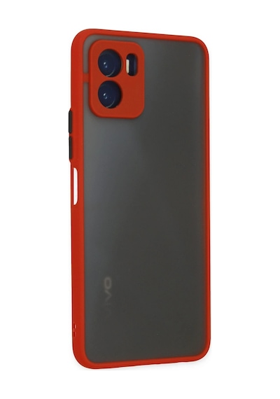 Uryport Vivo Y15s Kılıf Montreal Silikon Kapak - Kırmızı