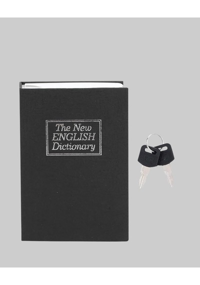 Anahtarlı Gizli Kitap Kasa - Metal İç Yapı, Kamuflajlı Sözlük Tasarım