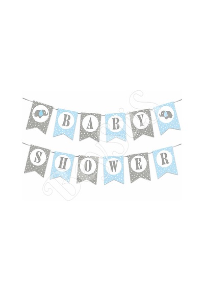 Baby Shower Banner Mavi