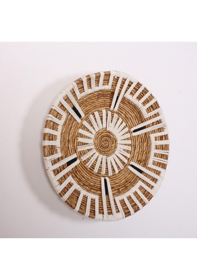 Aspendos 50x12 Cm Çap- Doğal Abaka Duvar Tabağı