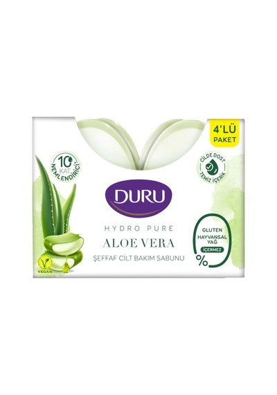Duru Sabun Hydropure 4x135g Aloe Vera Şeffaf Bakım Sabunu Tarı Diğer