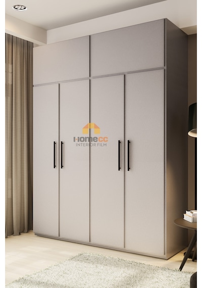 Yapışkanlı Folyo - Premium Boyalı Bej Kapı Kaplama Folyosu - Mobilya Duvar Kapı - 120cm Geni - Pp691 120 X 500 Cm