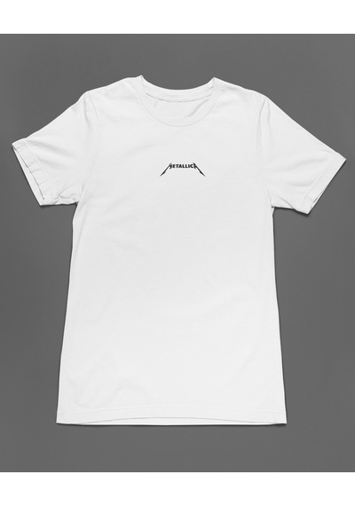 Bumeta Metallica Rock Metal Unisex Tişört T-shirt Beyaz