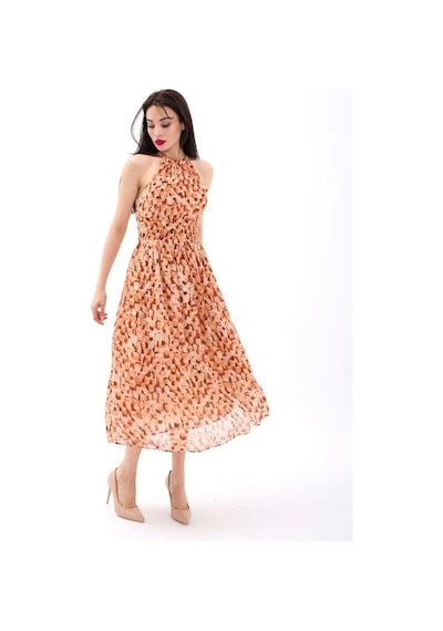 Defymoda 5519 Elbise-turuncu Turuncu