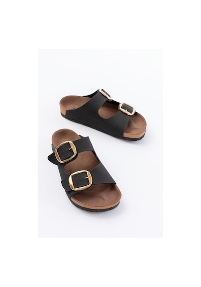 Aymood P-101 Siyah Günlük Birkenstock Kadın Terlik