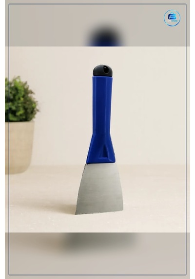 80 Mm Metal Kazıma Spatulası Plastik Saplı Kapaklı Boya Vernik Ya