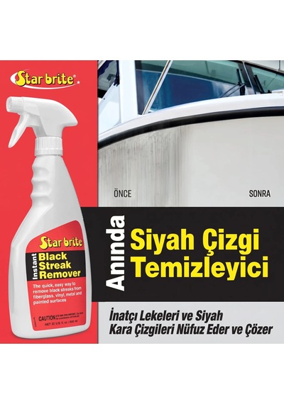 Starbrite - Siyah Leke Ve Akıntı Giderici Sprey 650 Ml : Teknenizdeki Ve Karavanınızdaki Çirkin Siyah Çizgilere Temas Ettiği Anda Son Verin