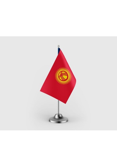 Kırgızistan Tekli Saten Masa Bayrağı Seti Diğer
