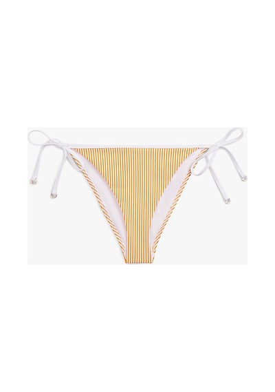 Tommy Hilfiger Kadın V String Side Bikini Altı-16082 Beyaz - Turuncu