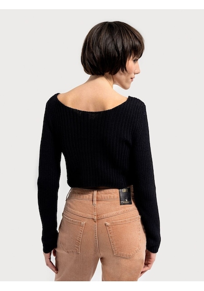 LOFT Crop Kadın Hırka Siyah