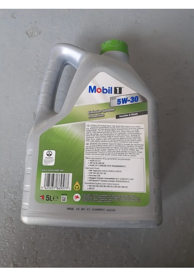 Yağ Motor Yağı Esp 5W30 5 Litre Mobil Bütün Araçlar -H033
