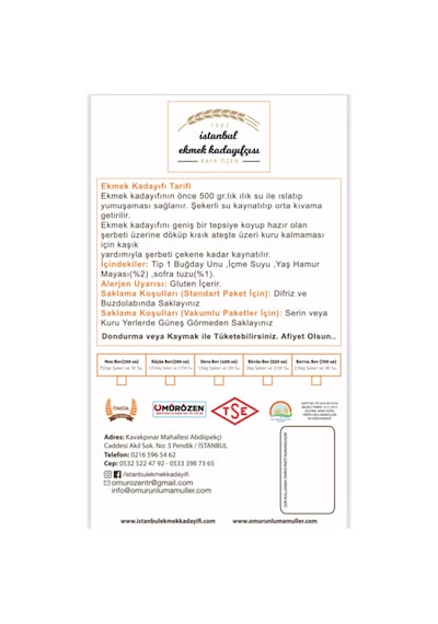 İstanbul Ekmek Kadayıfçısı Vakumlu Ekmek Kadayıfı 2 x 200 G