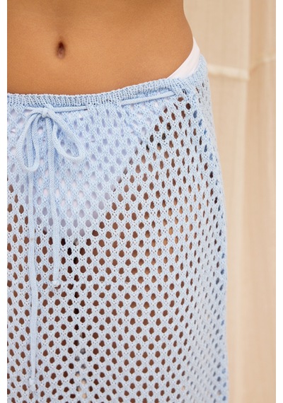 Mai Collection Forio Mavi Triko Crop Etek Takım
