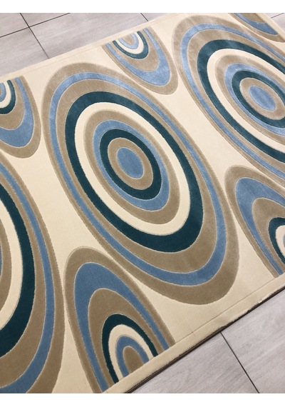 Saray Halı Vizyon 11169 Rm 150X230 Krem Mavi 4 M2 Halı !