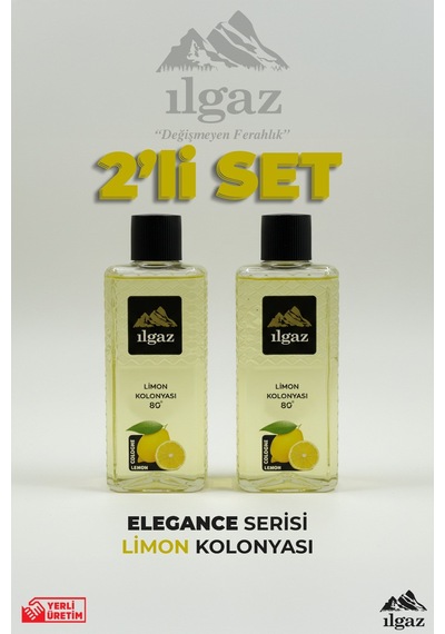 Ilgaz Limon Kolonyası 2'li Set 80 Derece 400 Ml Elegance Series