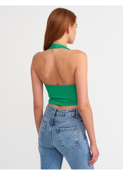 Dilvin 20154 Büzgü Detaylı Crop Top