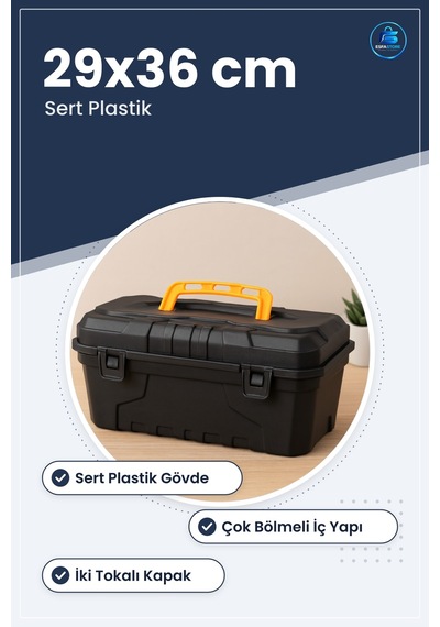 Takım Çantası " Klasik 29x36 Cm Sert Plastik Avadanlık Kutusu Tor