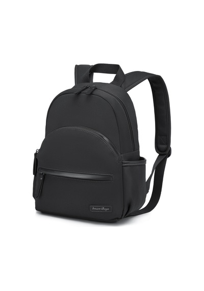Smart Bags Siyah Twill Dimi Kumaş Orta Boy Günlük Kadın Sırt Çantası