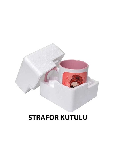 A Baş Harf Çiçek Desenleri İle Natural Tarz Kupa Bardak - Kişiye Özel Çiçekli Kahve Çay Bardak - Beyaz