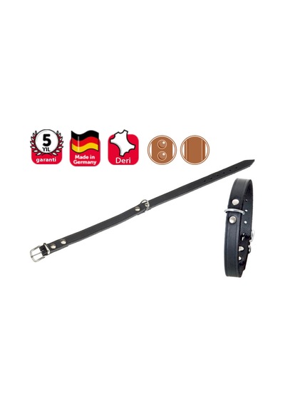 Karlıe Deri Boyun Tasma 47cm-18mm Siyah Çok Renkli