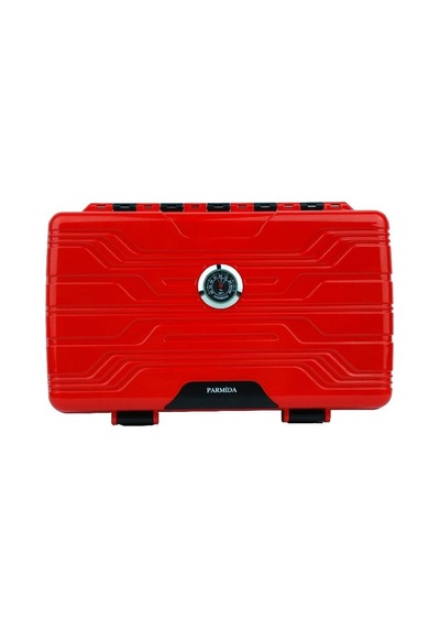 Parmida Seyahat Tipi Parlak Kırmızı Humidor Puro Kutusu - Tr2902