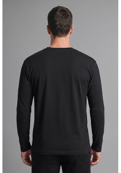 Defacto %100 Pamuk Regular Fit Bisiklet Yaka Kontrast Detaylı Uzun Kollu Basic Tişört H8358ax26aubk81 Siyah-bk81 Defacto %100 Pamuk Regular Fit Bisiklet Yaka Kontrast Detaylı Uzun Kollu Basic Tişört H8358ax26aubk81 Siyah-bk81