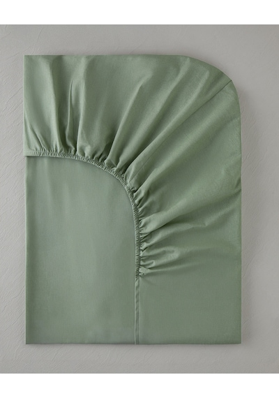 English Home Pure Pamuklu Çift Kişilik Lastikli Çarşaf 160x200 Cm Çağla Yeşili Çağla Yeşili
