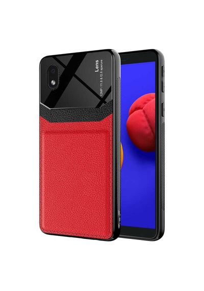 Samsung Uyumlu Galaxy A01 Core Kılıf Zore Emiks Kapak Kırmızı