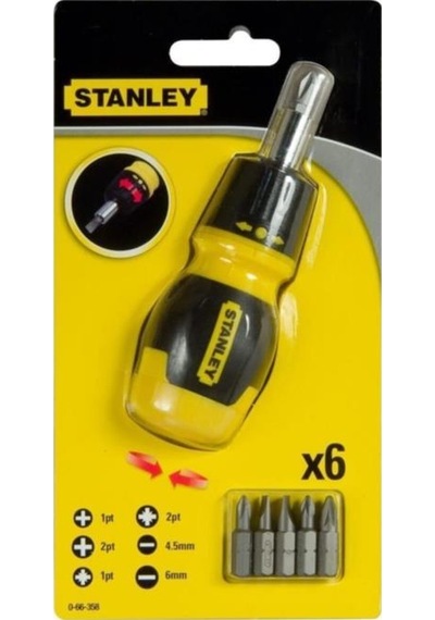 Stanley St066358 Topaç Tornavida Seti 6 Parça Cırcırlı