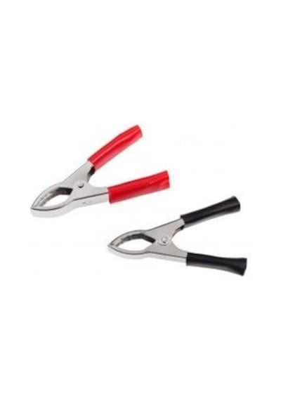 1 Takım Akü Maşası Orta Boy 75Mm (Siyah+Kırmızı)