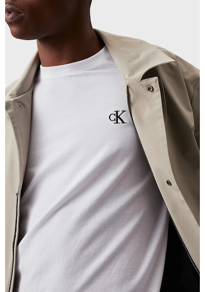 Calvin Klein Erkek T Shirt J30j314544 Yaf Beyaz Beyaz