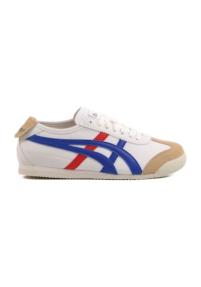 Beyaz Mavi Bağcıklı Unisex Spor Ayakkabı E-2013 G Beyaz-mavi-kırmızı Beyaz