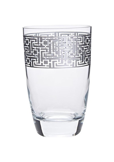 Labirent Platin 6'li Su Bardağı, 12 Cm Yükseklik, Renkli Çok Renkli