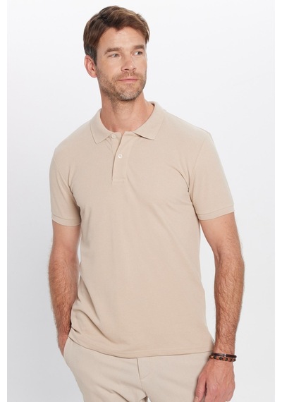 Tudors Erkek 5'li Paket Siyah-lacivert-kahve-taş-beyaz Slim Fit Dar Kesim Pamuklu Düz Pike Polo Yaka Tişört-52832 Çok Renkli