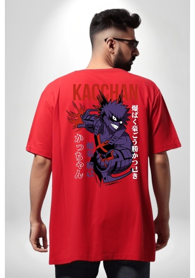 Kasuki Bakugo Anime Kırmızı Oversize Unisex Ön Ve Sırt Baskılı Tişört Kırmızı Kasuki Bakugo Anime Kırmızı Oversize Unisex Ön Ve Sırt Baskılı Tişört Kırmızı