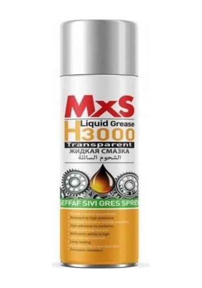 Mxs Güçlü Formül H3000 Şeffaf Sıvı Gres Sprey 200 ML