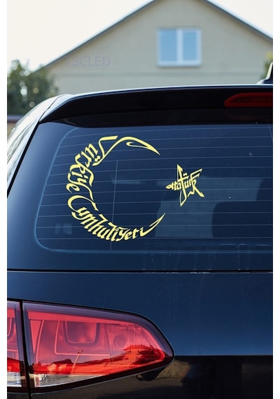Türkiye Cumhuriyeti Ve Atatürk Araç Camı Etiket Sticker Folyo