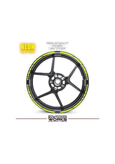 Tüm Motosikeltler Uyumlu 17 İnch Jant Sticker Seti
