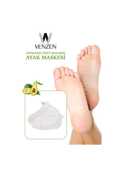 Avokado Özlü Çorap Tipi Ayak Peeling Maskesi, Kolajen Ayak Maskesi