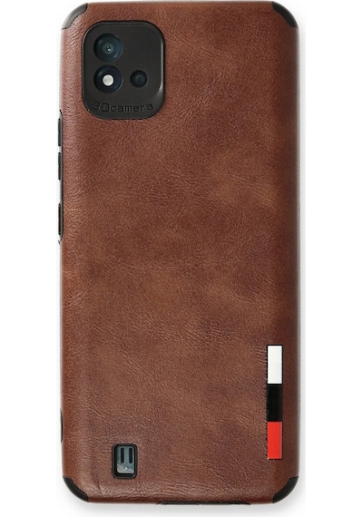 Cosmotex Newface Realme C11 2021 Kılıf Loop Deri Silikon - Kahverengi