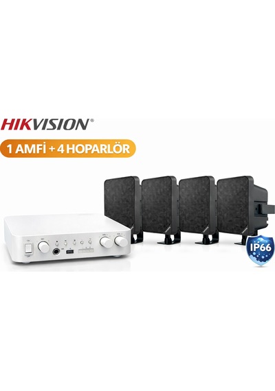 4 Hoparlörlü Üst Segment İç Ve Dış Mekan Cafe, Restoran, Mağaza, Masaj Salonu Ses Sistemi